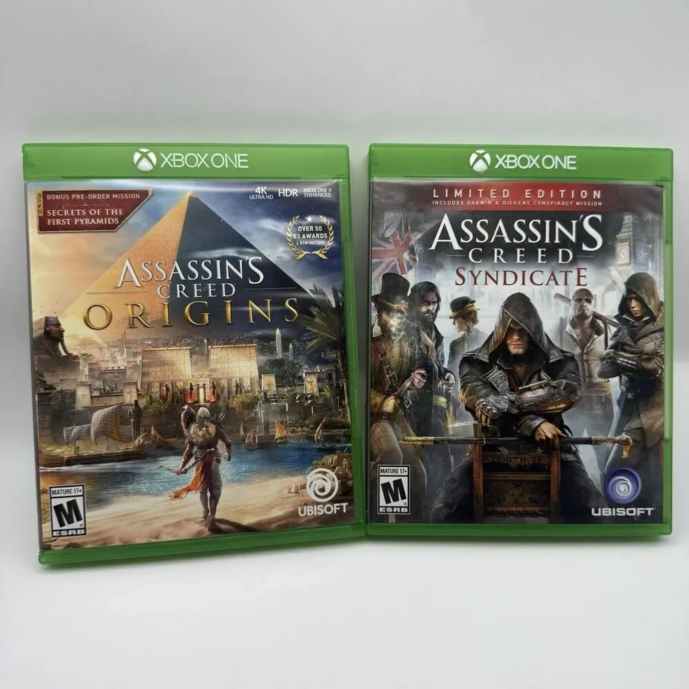 Assassin's Creed Origins + Syndicate - Microsoft Xbox One - Tested Works Ubisoft